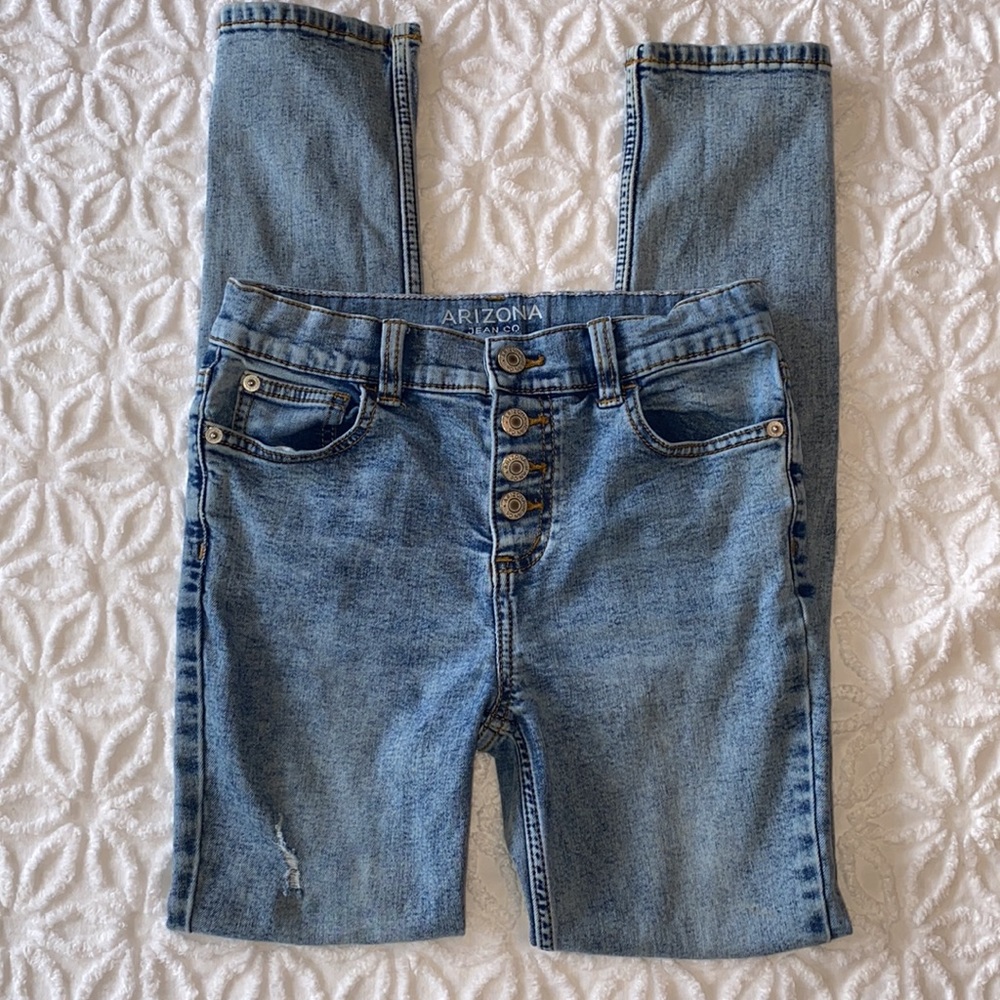 Arizona girls high waisted skinny jeans